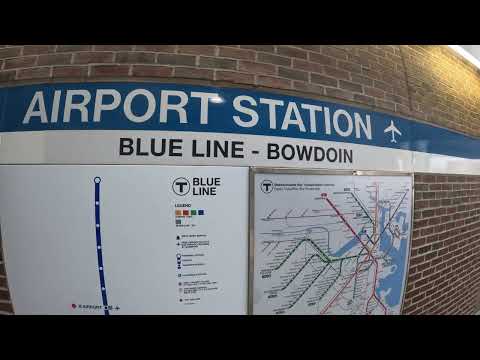 🔵Blue Line T MBTA🔵AIRPORT STATION🚆🚉East Boston walking tour, map, where, which way 🛬EASTIE T🛬🟦🔷